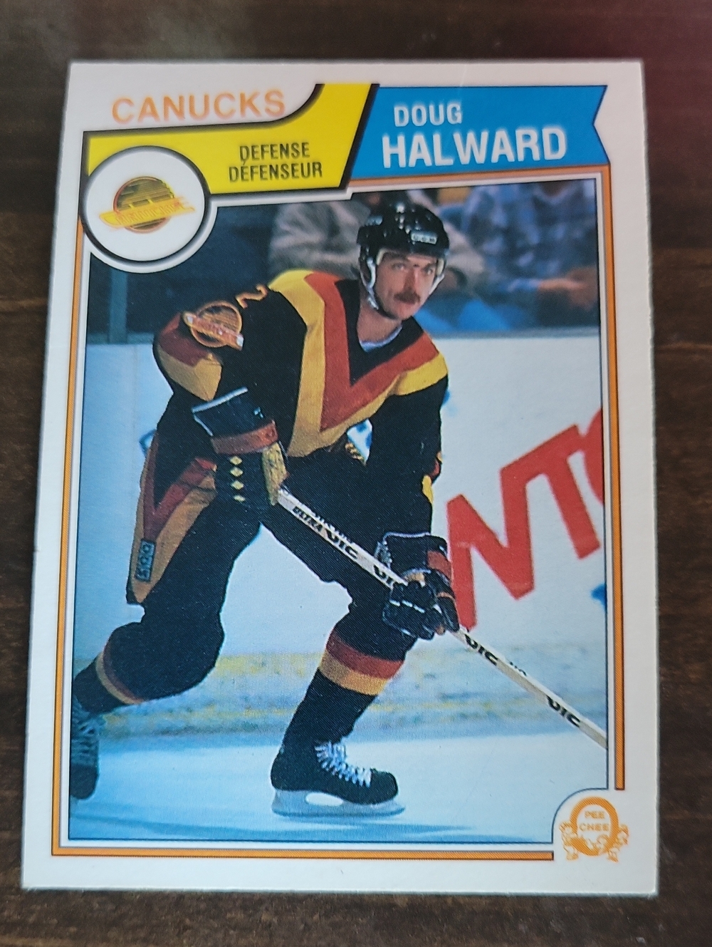 1983/84 OPC Canucks Doug Halward Hockey Card - (Black, Yellow, Red)